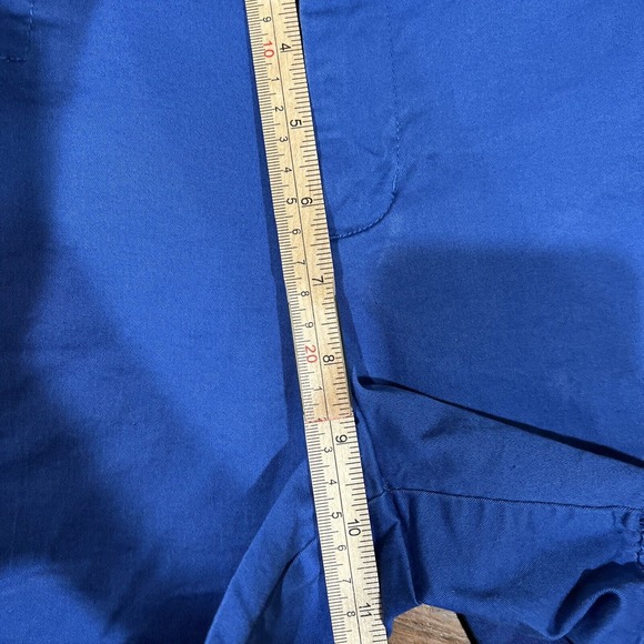 DKNY Jeans Shorts Women 12 Blue Chino Flat Front - Picture 9 of 11